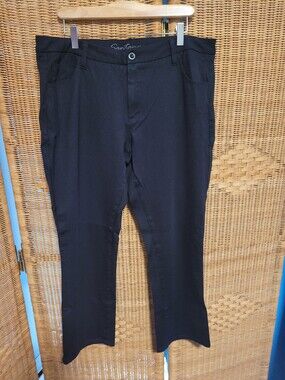 Santana Black Straight-Leg Pants